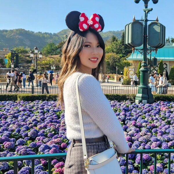 A girl in disneyland